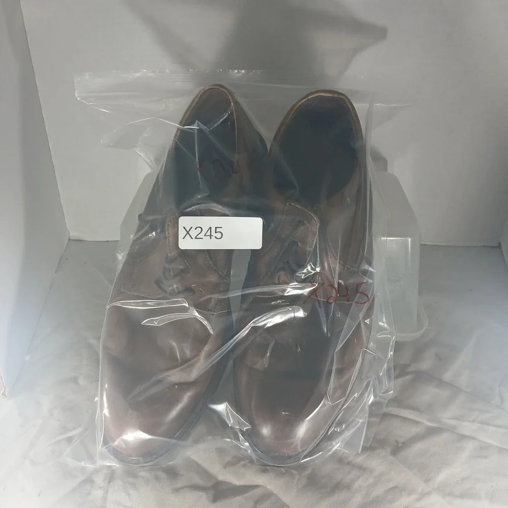 Ecco Vitrus‎ Mens Brown Leather Derby Oxford Shoes Size 44 EU 10 US 640504